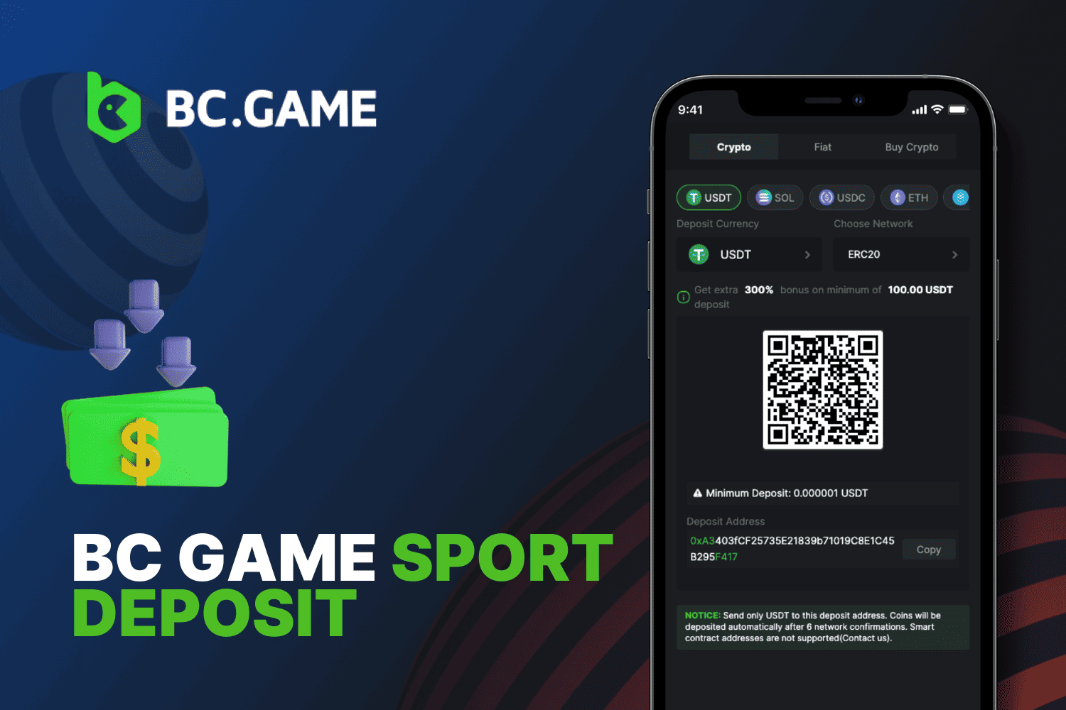 BC Game depósito — interface de pagamento com PIX e criptomoedas